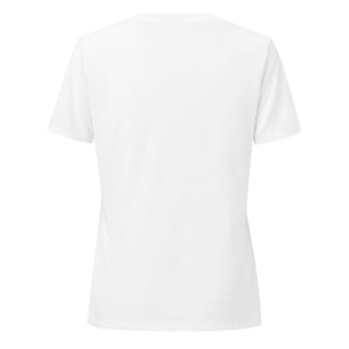 BORN TO CLIMB V-neck tee product view — GIRLFINITY identity tee